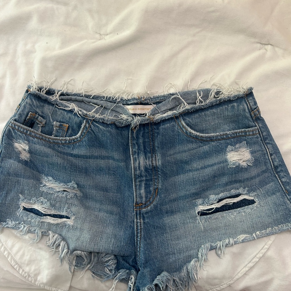 Pookie and Sebastian Distressed Denim Women's Shorts